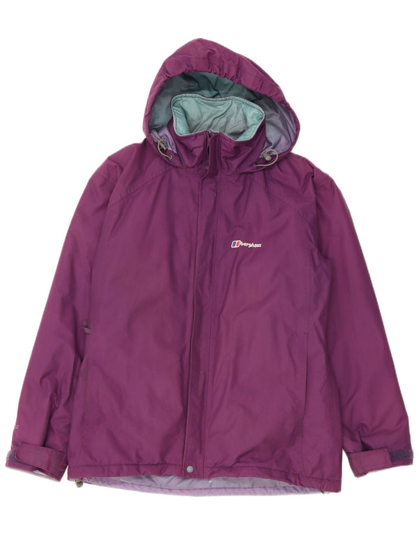 Jachetă de vânt pentru femei Berghaus cu glugă, UK 12, nailon violet mediu