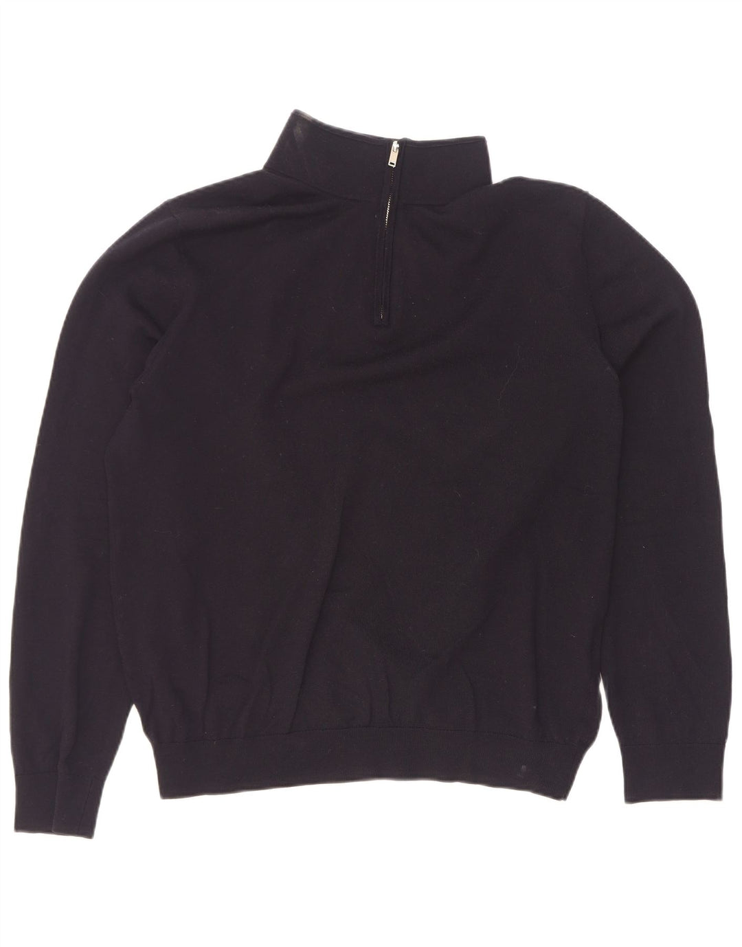 Pulover Reiss pentru bărbați, cu fermoar și gât, XL, lână neagră