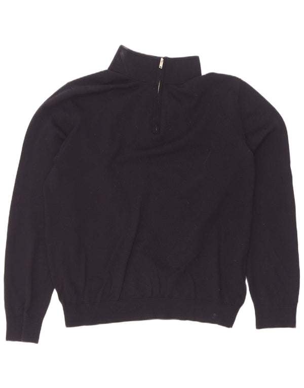 Pulover Reiss pentru bărbați, cu fermoar și gât, XL, lână neagră