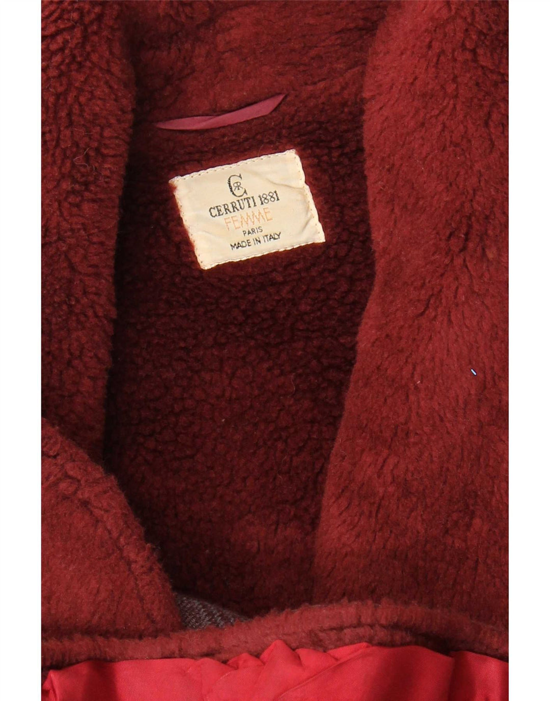 Pardesiu Cerruti 1881 pentru femei UK 14 Medium Burgundy Check