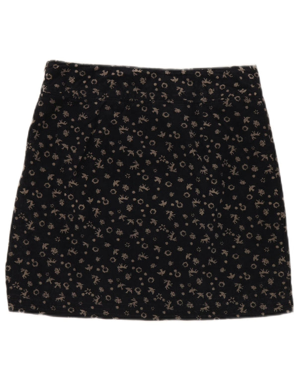 Fusta de velur pentru femei White Stuff UK 8 Small W30 Bumbac cu pete bleumarin