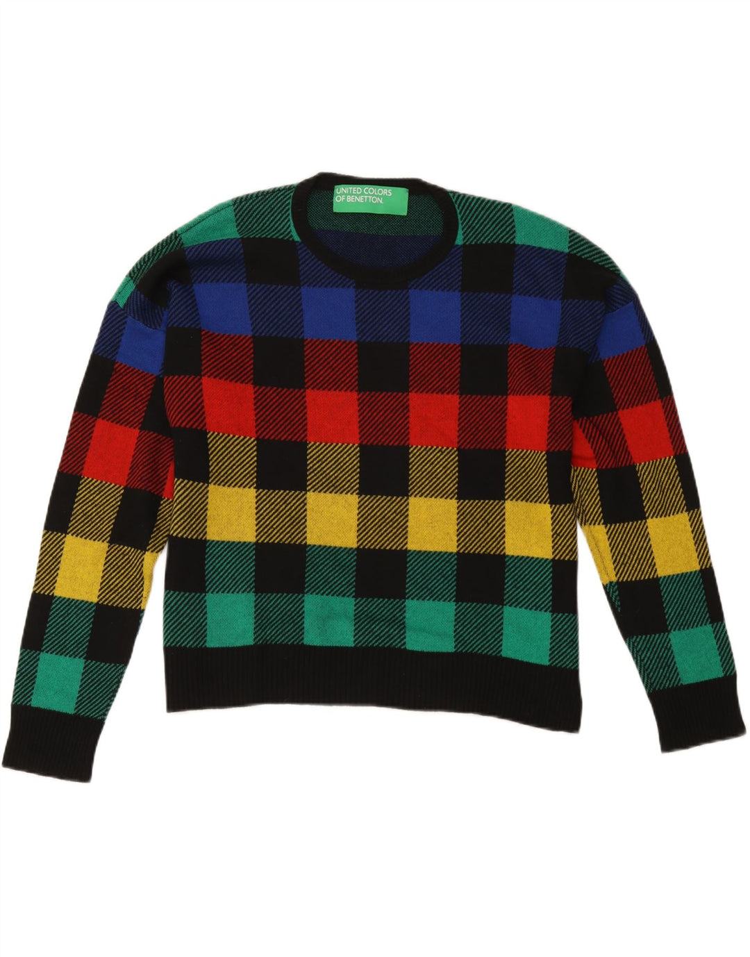 Pulover Benetton pentru femei cu decolteu rotund UK 16, mare, multicolor