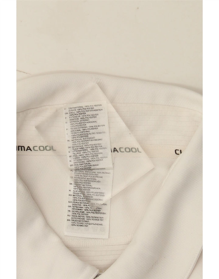 Tricou polo Adidas Climacool XL, alb, poliester