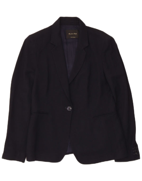 Massimo Dutti Jachetă Blazer Femei 1 Buton EU 40 Mediu Bleumarin Viscoză