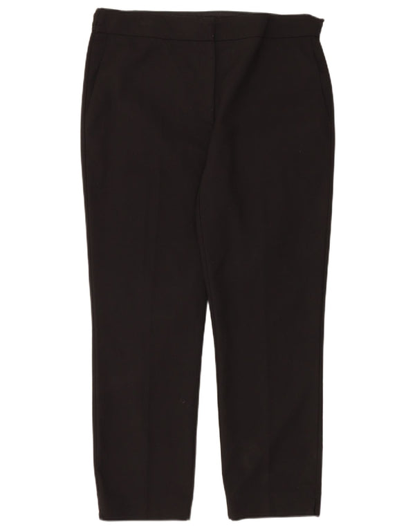 Pantaloni chino drepți cu talie înaltă Zara pentru femei 2XL L34 L28 bumbac negru