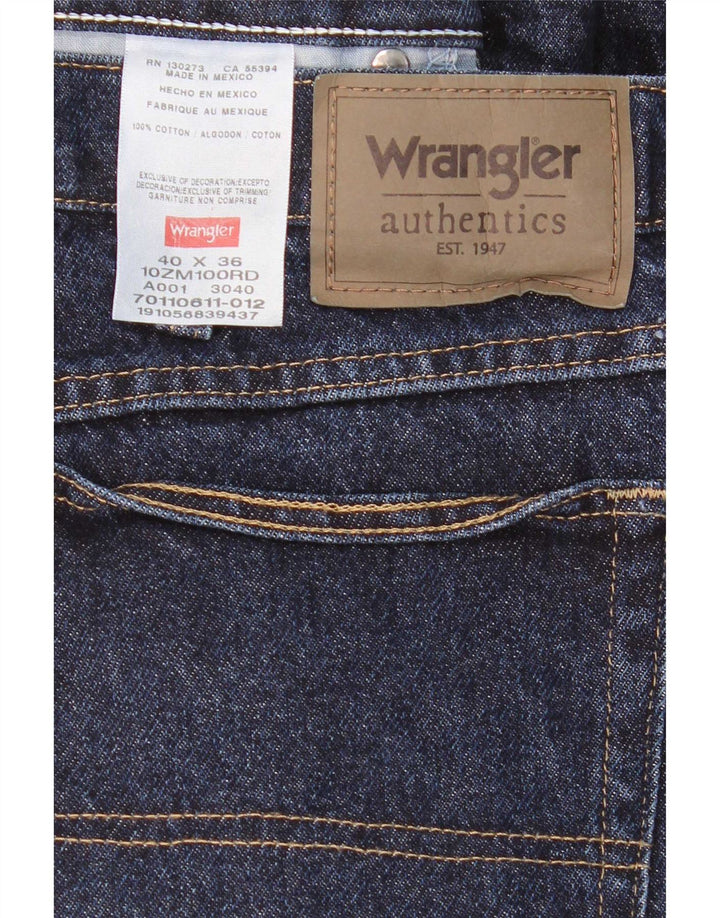 Blugi drepti pentru bărbați Wrangler W40 L36 bumbac bleumarin