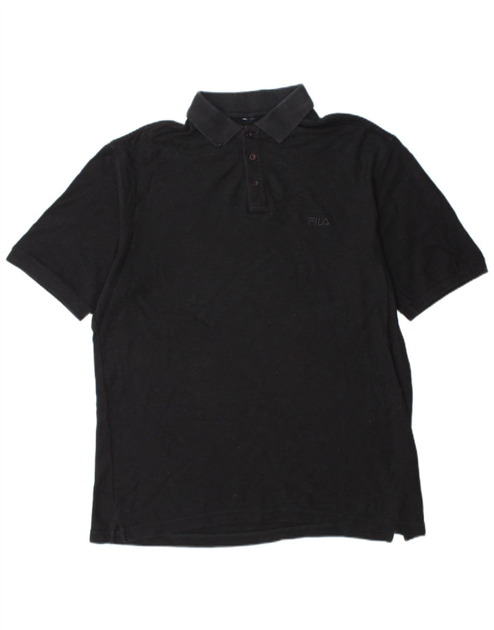 Tricou polo pentru bărbați FILA XL bumbac negru