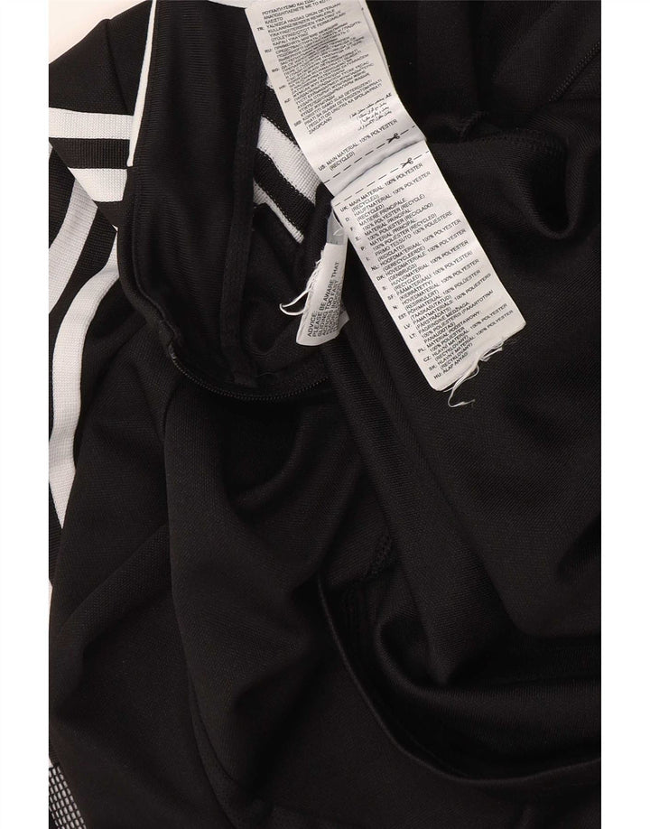 Adidas Boys Aeroready Zip Neck Pullover Trening Top 13-14 Ani Negru