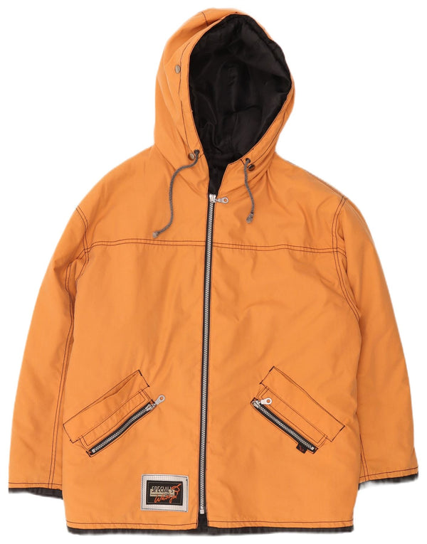 Jachetă vintage pentru bărbați cu glugă, UK 40, portocaliu mare