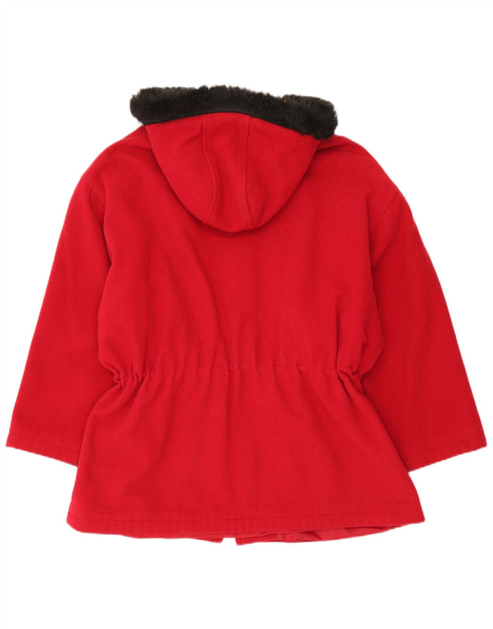 Jachetă vintage pentru femei cu glugă, roșu, UK 20 2XL
