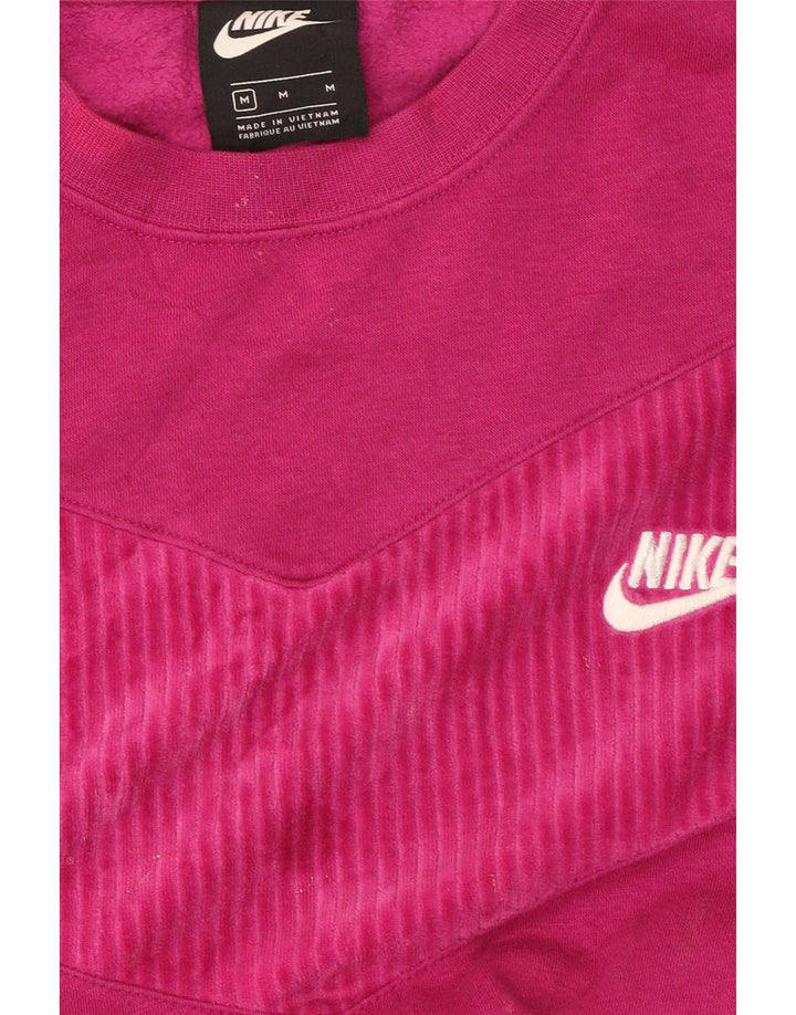 Pulover supradimensionat pentru femei Nike UK 14 Roz mediu