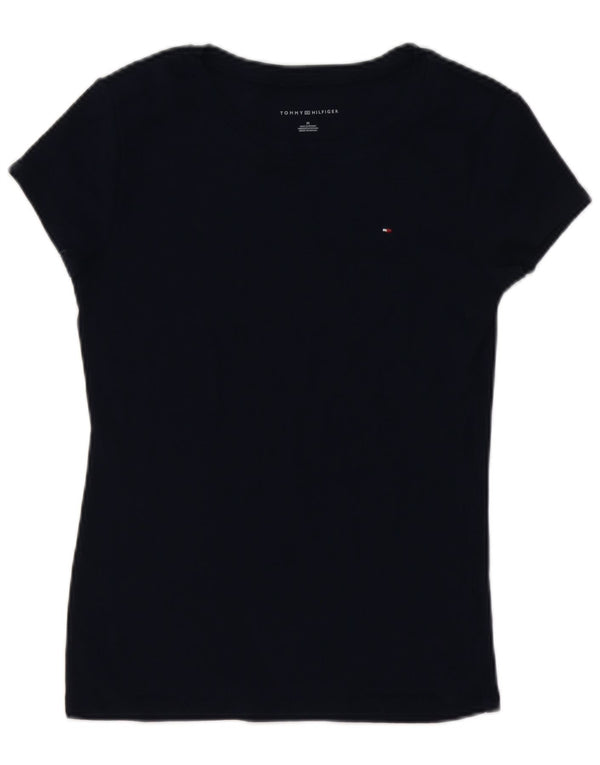 TOMMY HILFIGER Tricou pentru femei Top UK 12 Medium Bleumarin Bumbac