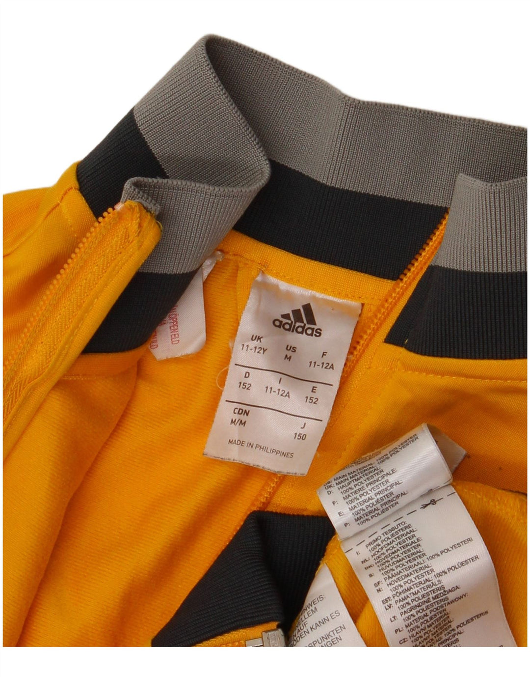 Jachetă de trening Adidas pentru băieți Juventus, 11-12 ani, poliester galben