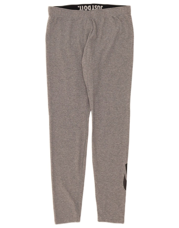 Leggings grafic Nike pentru femei UK 14 mare bumbac gri