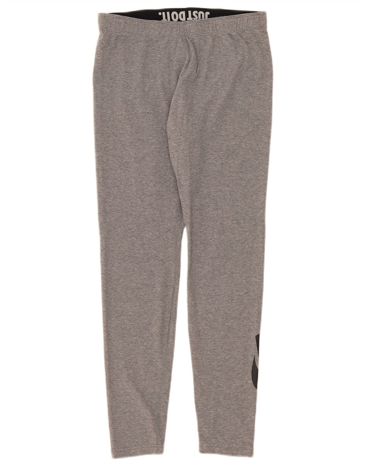 Leggings grafic Nike pentru femei UK 14 mare bumbac gri