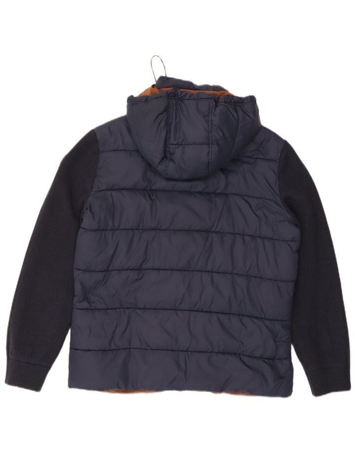 Jachetă căptușită cu glugă pentru bărbați Fynch Hatton UK 38 Medium Bleumarin Colorblock