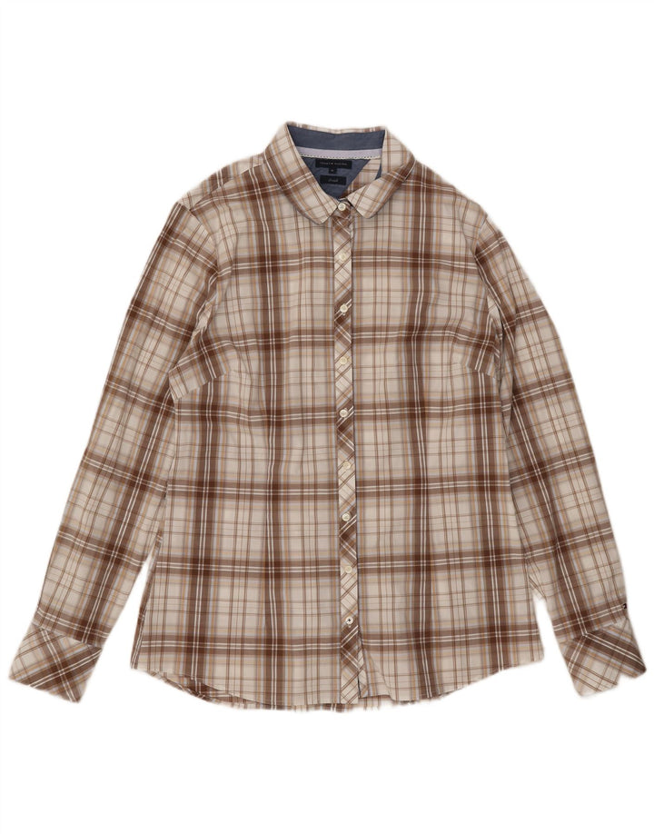 Cămașă Tommy Hilfiger pentru femei UK 14 Medium Beige Check Bumbac