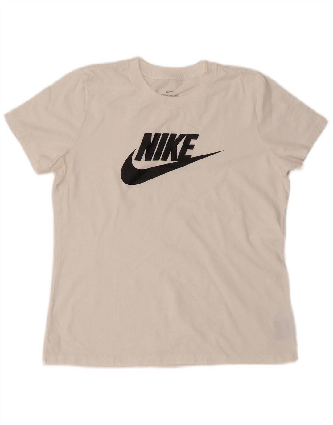 Tricou grafic Nike pentru femei Top UK 14 Medium White Bumbac