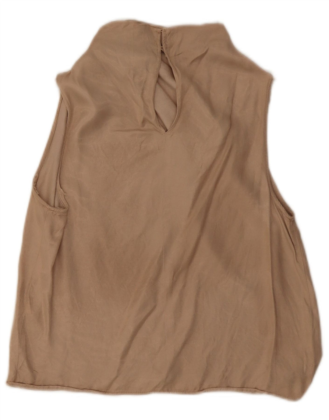 Bluză fără mâneci pentru femei ZARA UK 10 Small Beige Viscose