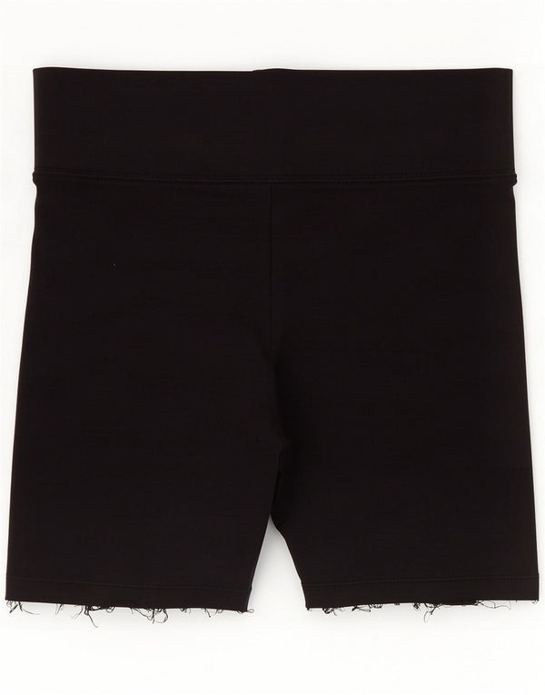 Nike Womens Sport Shorts UK 12 Medium Black Bumbac