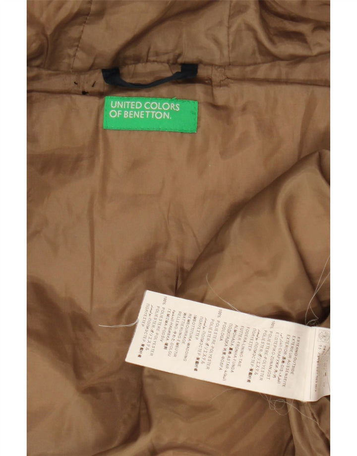 Jachetă căptușită cu glugă Benetton pentru femei UK 20 2XL Bleumarin Poliester
