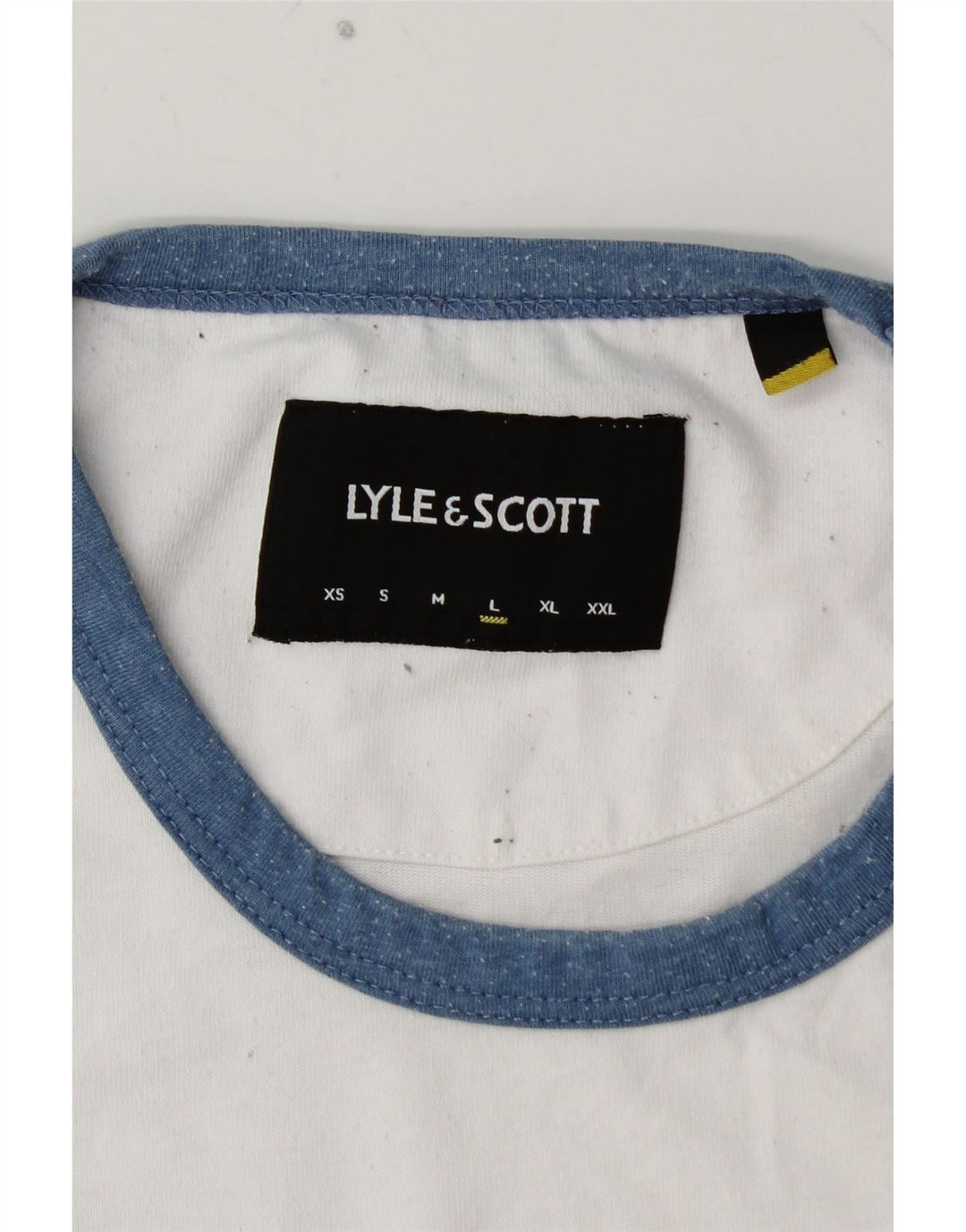 LYLE & SCOTT Tricou pentru bărbați Top mare din bumbac alb