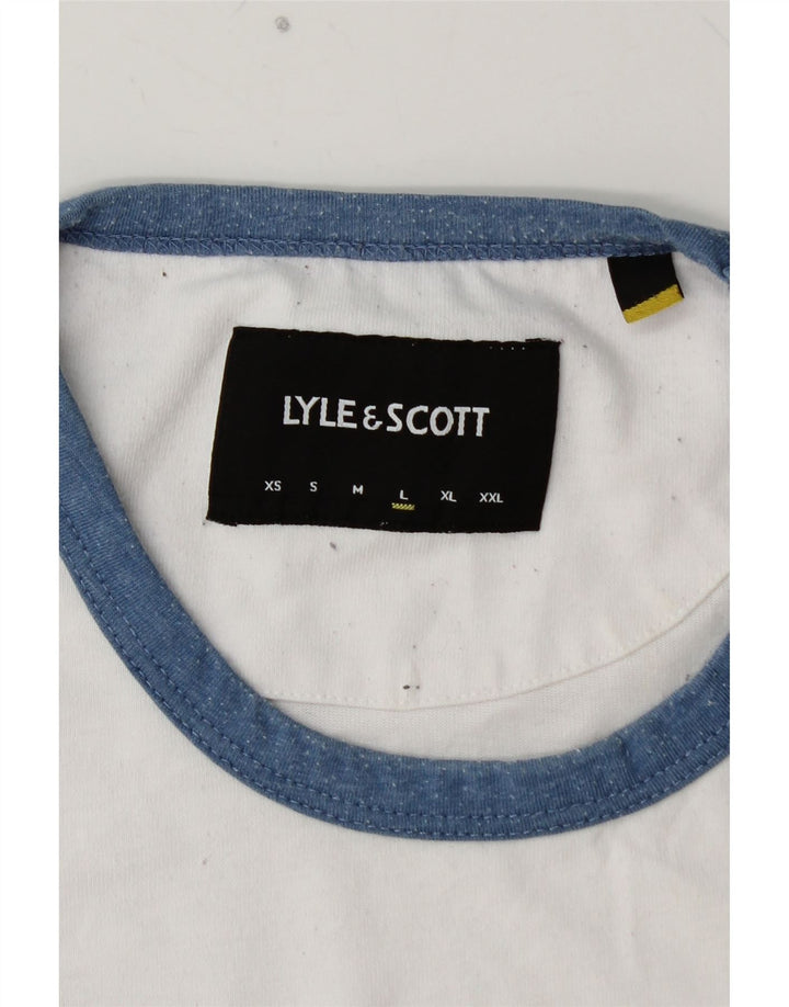 LYLE & SCOTT Tricou pentru bărbați Top mare din bumbac alb
