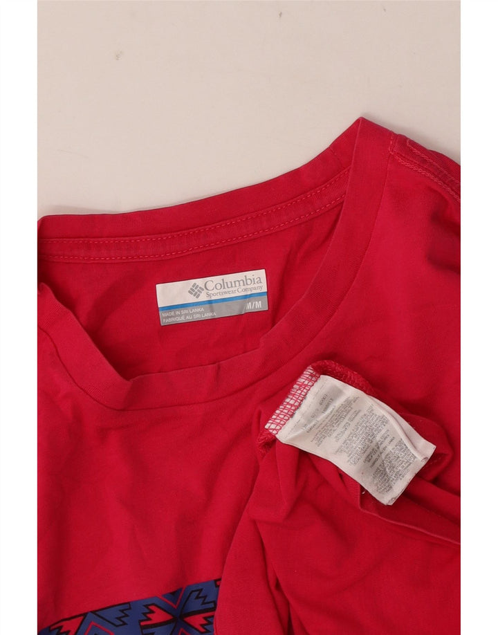 Tricou grafic pentru bărbați Columbia Top, bumbac roz mediu