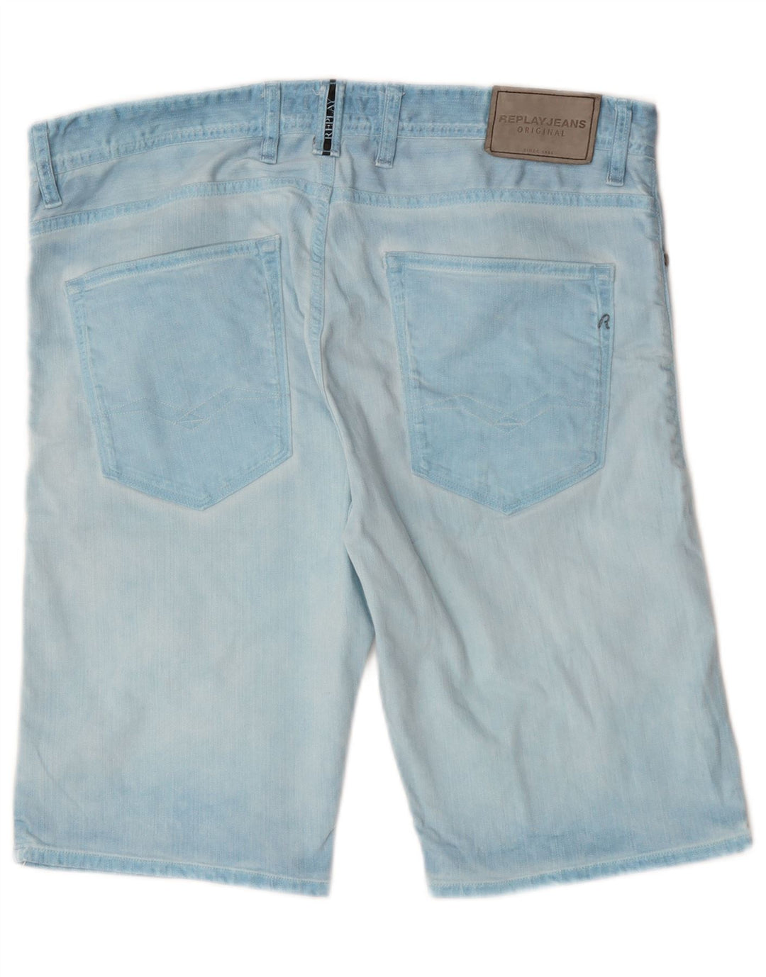 Pantaloni scurți din denim pentru bărbați Replay W34, mare, albastru, bumbac