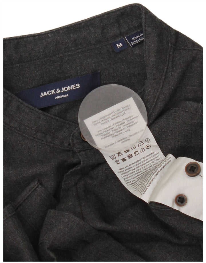 Cămașă Jack & Jones pentru bărbați, bumbac gri mediu
