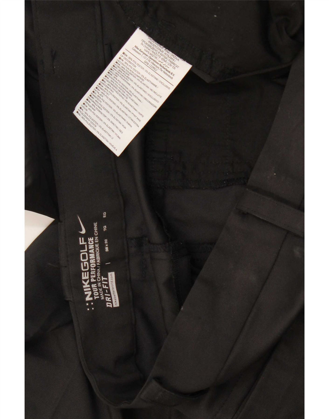 Pantaloni casual drepti pentru bărbați Nike Dri Fit W38 L32 Poliester negru