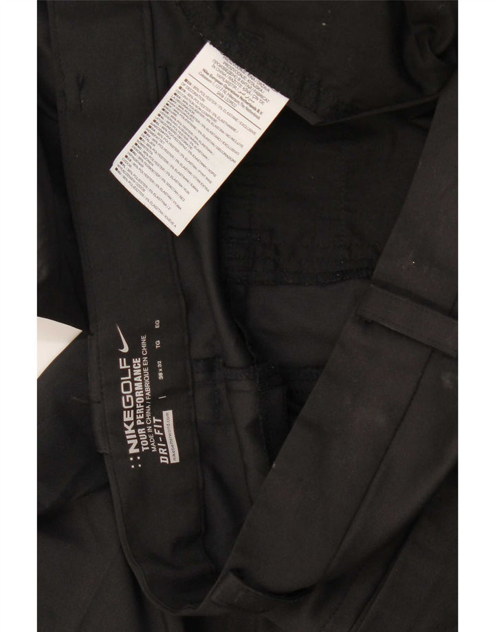 Pantaloni casual drepti pentru bărbați Nike Dri Fit W38 L32 Poliester negru