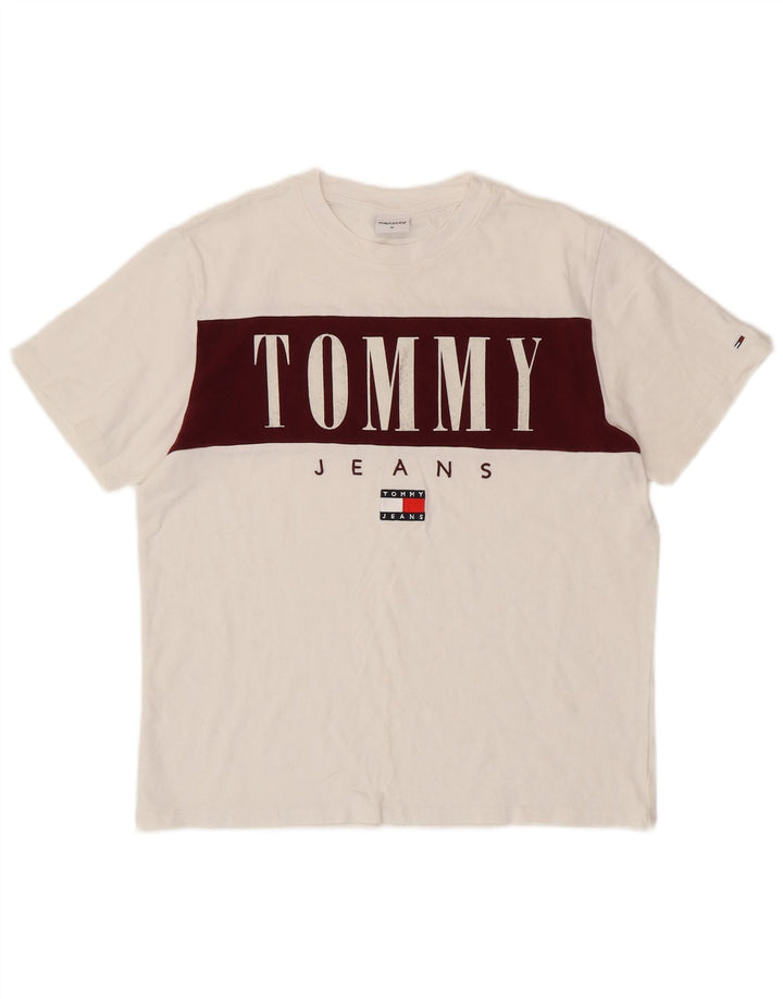 TOMMY HILFIGER Tricou grafic pentru bărbați Top mediu alb colorblock