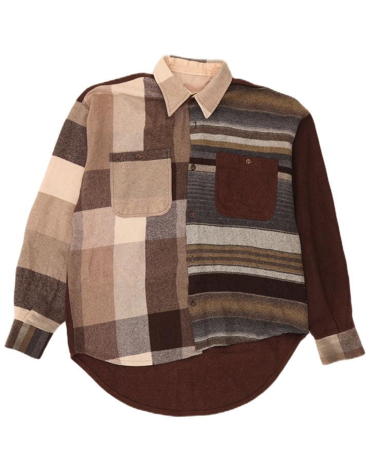 Cămașă de flanel vintage pentru bărbați, mare, multicoloră