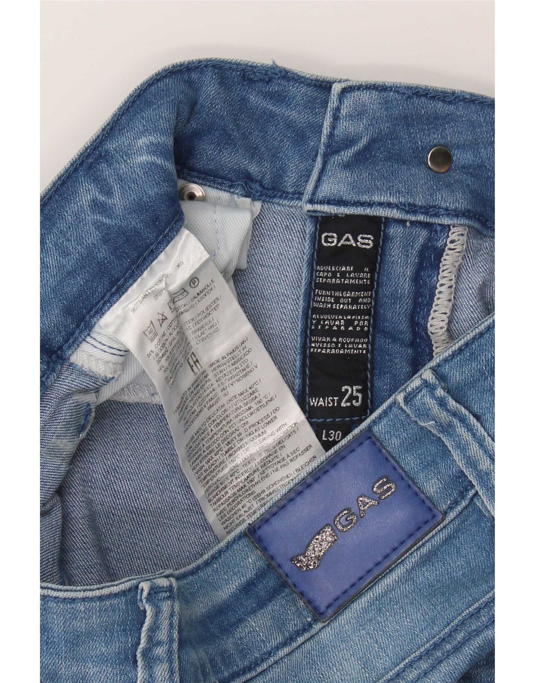 Blugi Britty Crop Slim pentru femei Gas W25 L23 Bumbac albastru