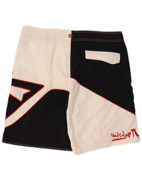 Pantaloni scurți de înot grafic Quiksilver pentru bărbați XL, negru, poliester color bloc