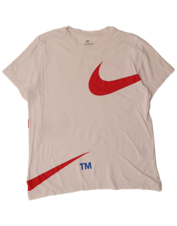 Tricou grafic pentru bărbați NIKE Top XL Bumbac alb