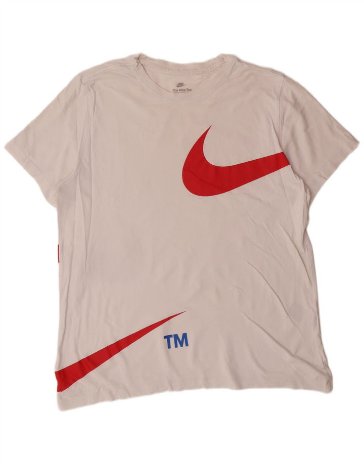 Tricou grafic pentru bărbați NIKE Top XL Bumbac alb