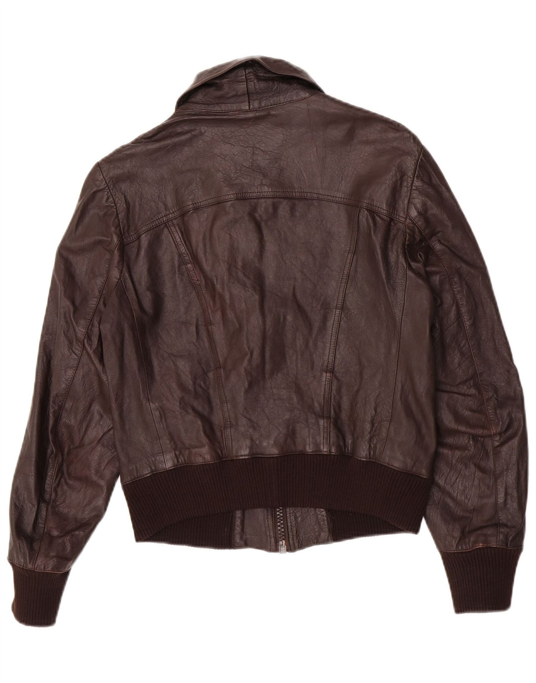 Jachetă Bomber din piele vintage pentru bărbați IT 48 din piele maro medie