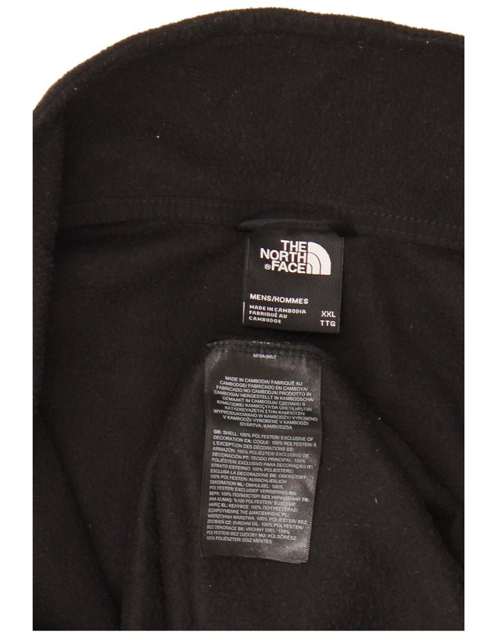 Pulover din lână The North Face pentru bărbați, cu fermoar și gât, poliester negru 2XL