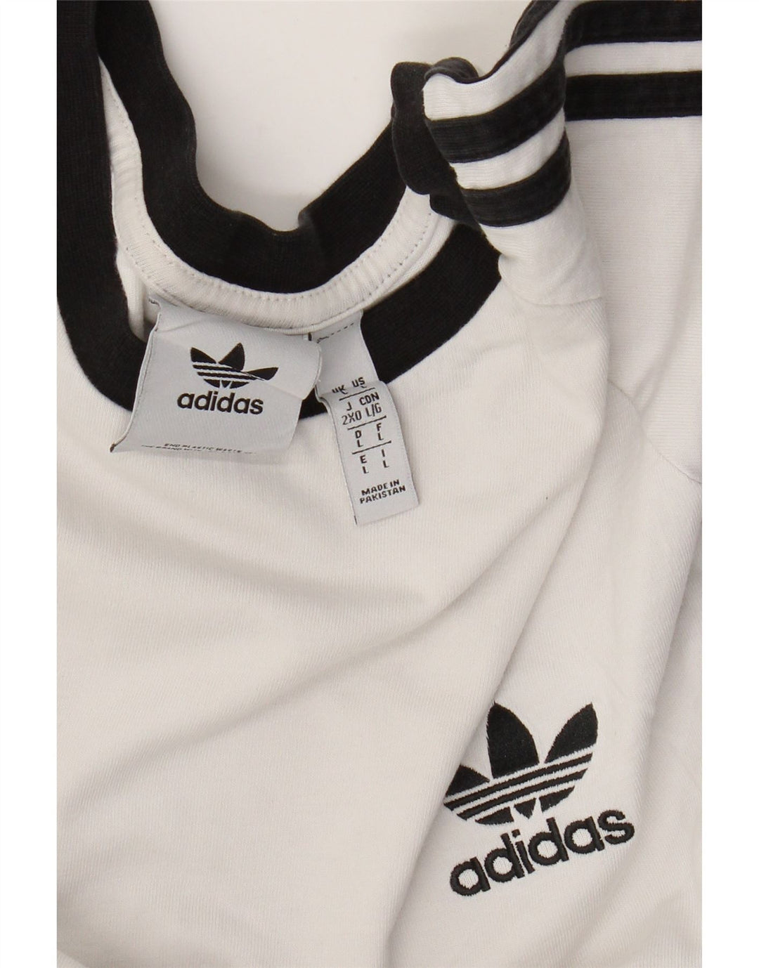 Adidas Top cu mânecă lungă pentru bărbați, mare, alb