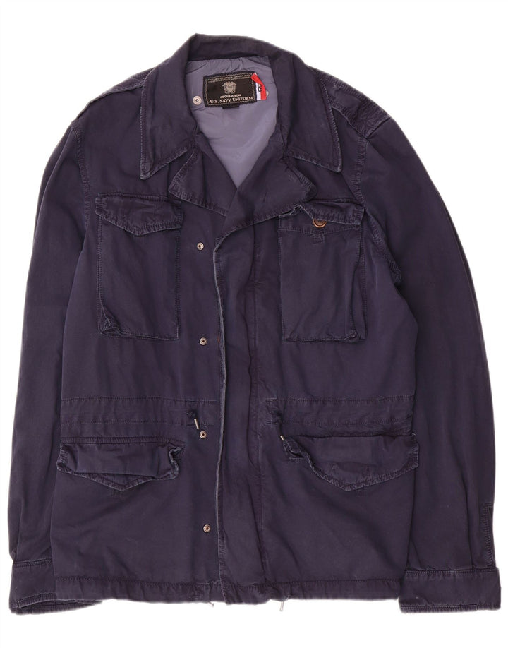 Jachetă vintage pentru bărbați, UK 42 XL, nailon bleumarin