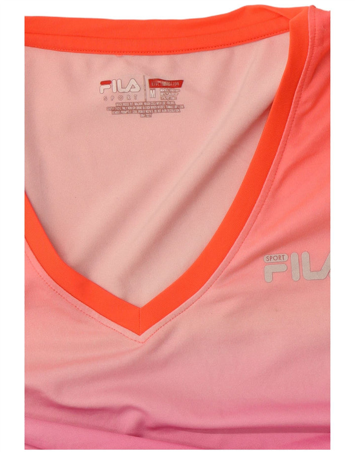 Top tricou FILA pentru femei UK 12 Medium Pink Colorblock