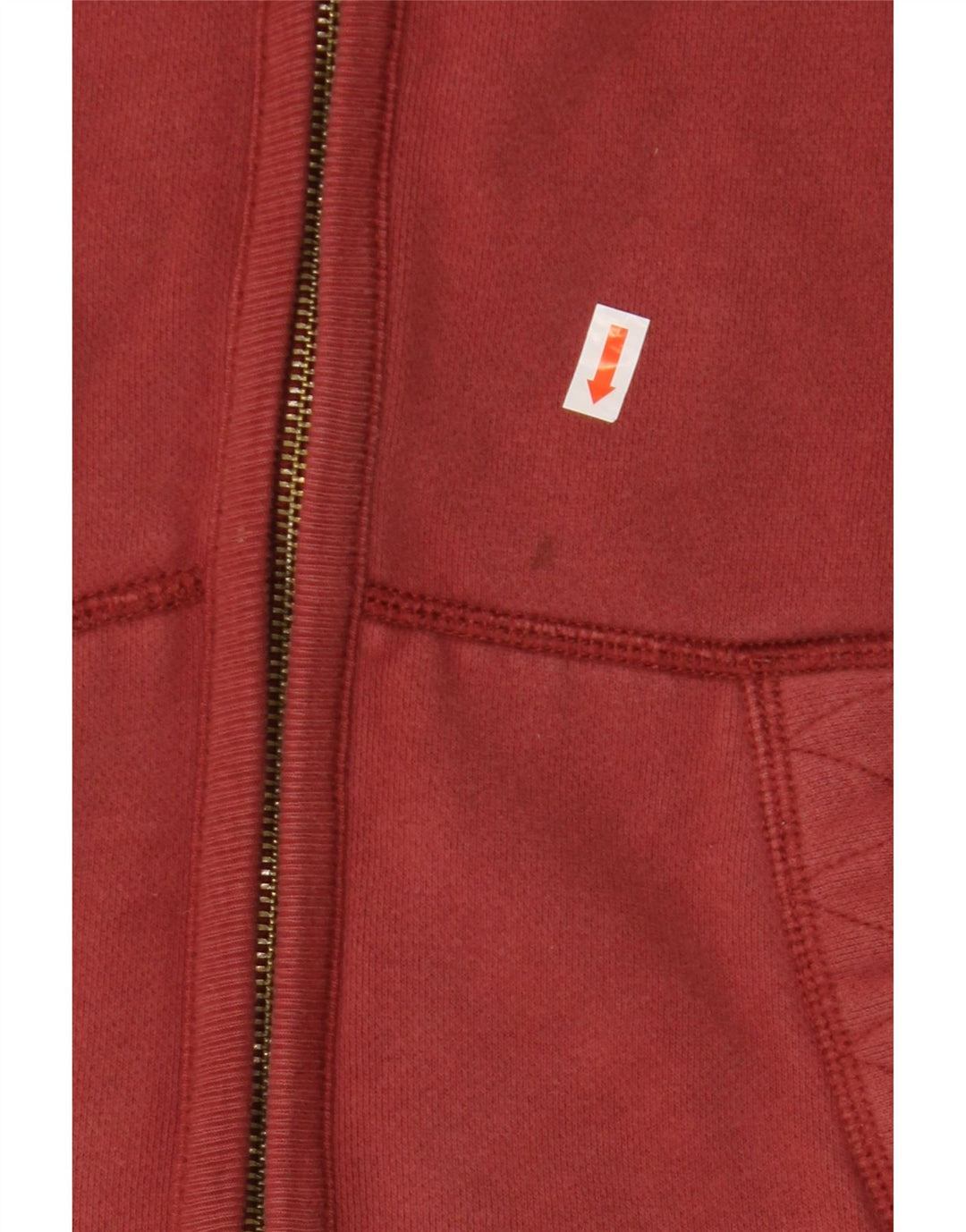 FAT FACE Pulover cu capota cu fermoar pentru bărbați Mic Bordeaux