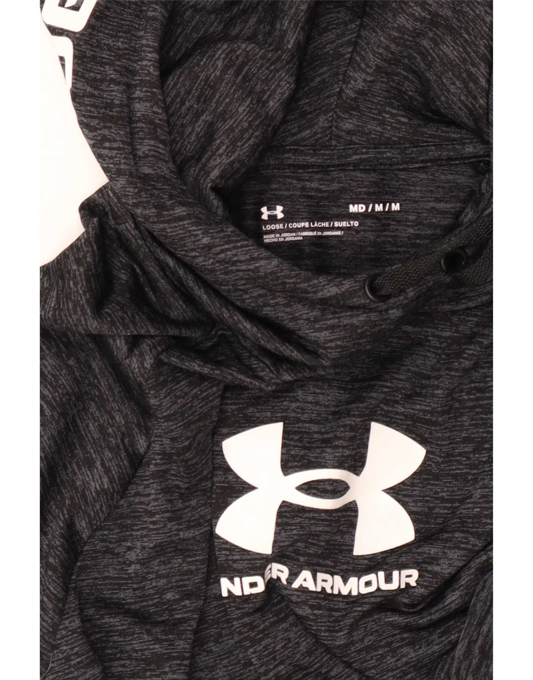 Top grafic pentru bărbați Under Armour cu mânecă lungă, gri mediu pete