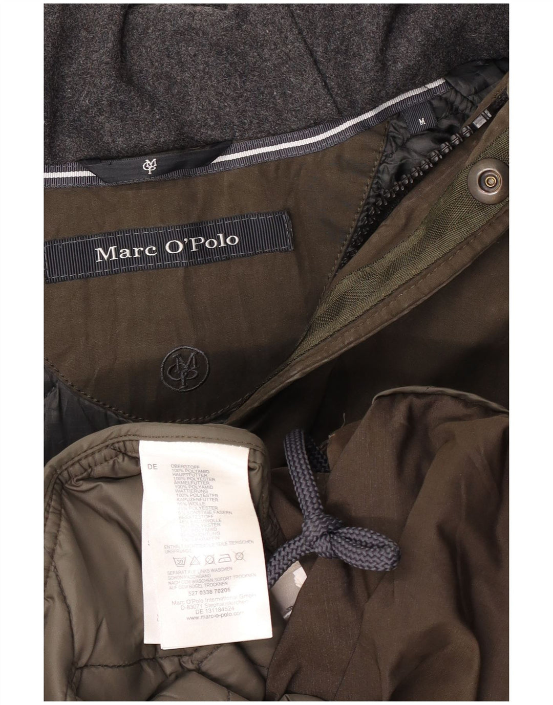 Jachetă parka cu glugă pentru bărbați MARC O'POLO UK 38 Medium Kaki Poliamidă