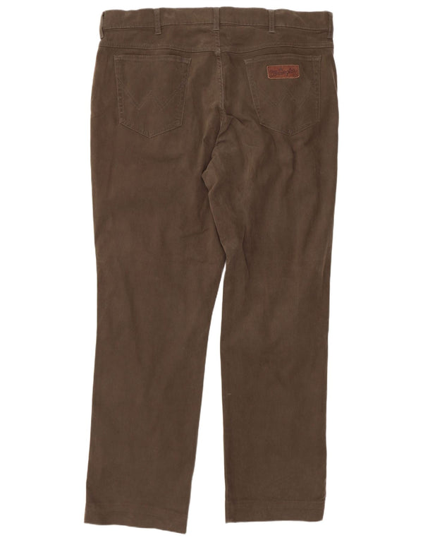 Pantaloni casual drepti pentru bărbați Wrangler Texas W40 L34 bumbac kaki