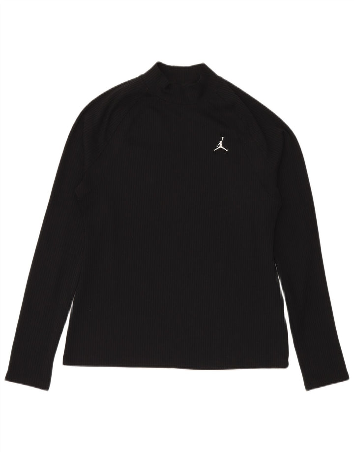 Tricot pentru femei Jordan Tight Fit Top cu mânecă lungă UK 16 Poliester negru mare