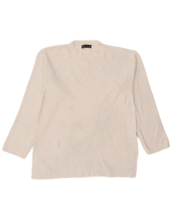 Pulover pentru femei Marks & Spencer cu decolteu triplu UK 14, mare, alb
