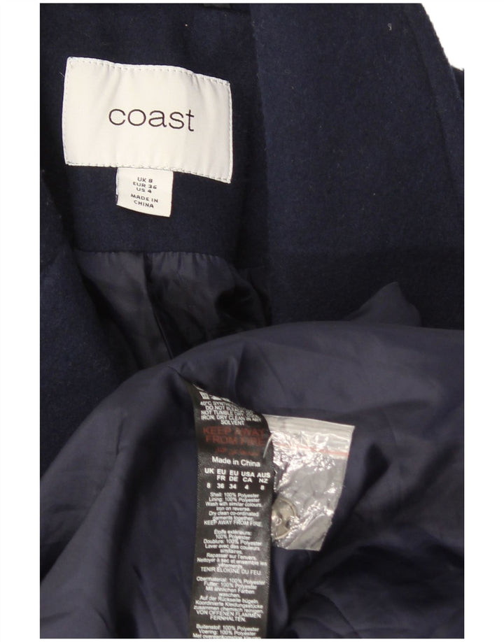 Coasta pardesiu pentru femei UK 8 mic poliester bleumarin